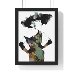 "Love in The Afternoon" Digital Print on Premium Framed Vertical Poster