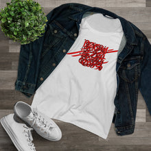 Charger l'image dans la galerie, Rumi Poem Red Calligraphy on 100% Organic Women's Lover T-shirt