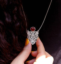 Load image into Gallery viewer, Bastam Pendant Silver Red Agate
