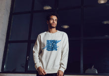 Charger l'image dans la galerie, Rumi Poem Blue Calligraphy on Unisex Premium Crewneck Sweatshirt