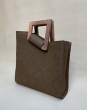 Load image into Gallery viewer, Hand-made Vegan Leather Everyday Tote Bag
