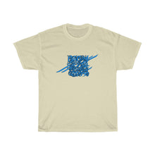 Load image into Gallery viewer, Rumi&#39;s Poem Blue Calligraphy on 100% Cotton Unisex T-Shirt
