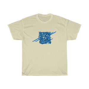 Rumi's Poem Blue Calligraphy on 100% Cotton Unisex T-Shirt