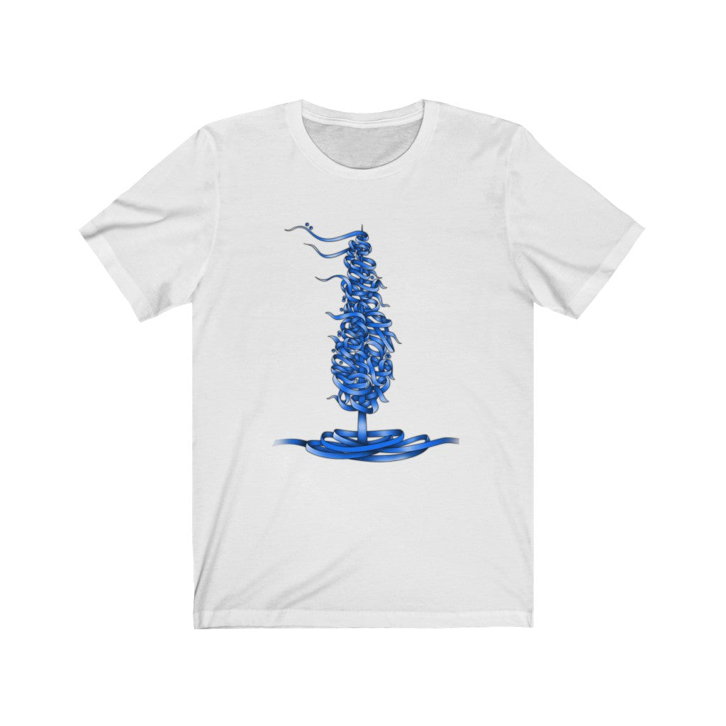 Dele Senobariam Blue Calligraphy Short Sleeve Tee
