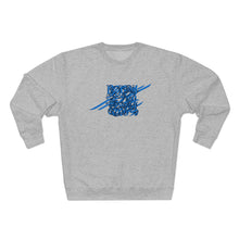 Load image into Gallery viewer, Rumi Poem Blue Calligraphy on Unisex Premium Crewneck Sweatshirt
