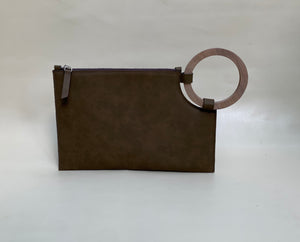 Hand-made Leather clutch purse