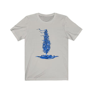 Dele Senobariam Blue Calligraphy Short Sleeve Tee