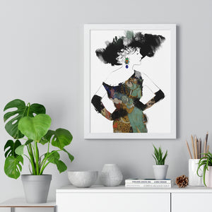 "Love in The Afternoon" Digital Print on Premium Framed Vertical Poster