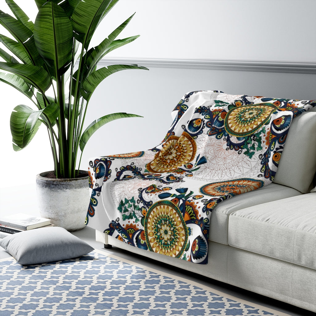 Sunflower Sherpa Fleece Blanket