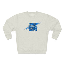 Load image into Gallery viewer, Rumi Poem Blue Calligraphy on Unisex Premium Crewneck Sweatshirt
