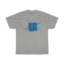 Load image into Gallery viewer, Rumi&#39;s Poem Blue Calligraphy on 100% Cotton Unisex T-Shirt
