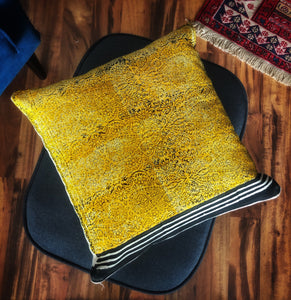 Mustard Handmade Cushion with Pillow Insert