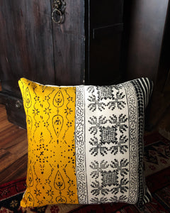 Dordoone Yellow Handmade Cushion