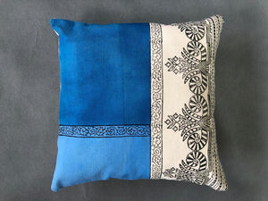 Blue Handmade Cushion with Pillow Insert