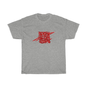 Rumi Peom Red Calligraphy on 100% Cotton T-Shirt
