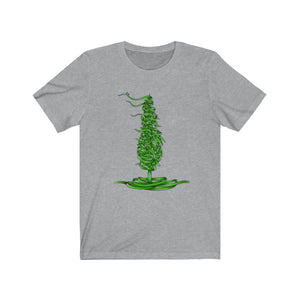 Dele Senobariam Green Calligraphy Short Sleeve Tee