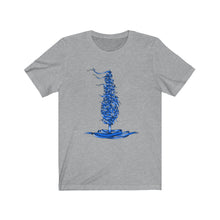 Charger l&#39;image dans la galerie, Dele Senobariam Blue Calligraphy Short Sleeve Tee

