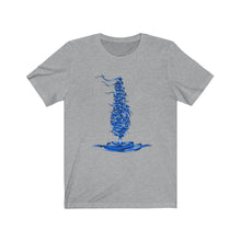 Load image into Gallery viewer, Dele Senobariam Blue Calligraphy Short Sleeve Tee
