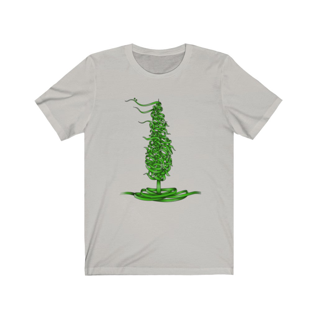 Dele Senobariam Green Calligraphy Short Sleeve Tee