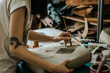 Load image into Gallery viewer, Hand-made Vegan Leather Everyday Tote Bag
