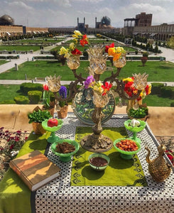 Haftsin Nowruz Hand-made Square Tablecloth
