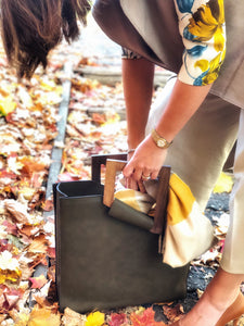 Hand-made Vegan Leather Everyday Tote Bag