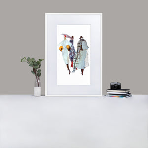 "Autumn in Paris" Digital Print on Matte Paper Framed Poster