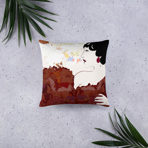 "40's Fashion Style" Digital Print on Basic Pillow