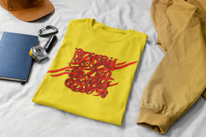 Rumi Peom Red Calligraphy on 100% Cotton T-Shirt