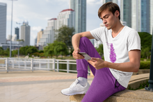 Load image into Gallery viewer, Dele Senobariam Calligraphy Violet Short Sleeve Tee
